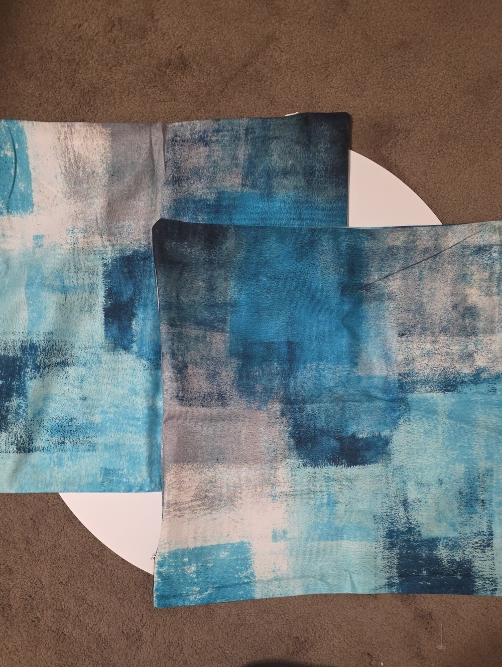 Abstract Teal Blue Accent Pillow Cover - Brand Unspecified